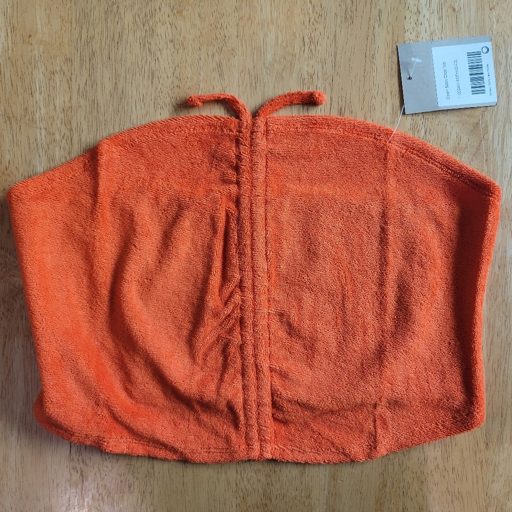 NWT For Days orange tube crop top